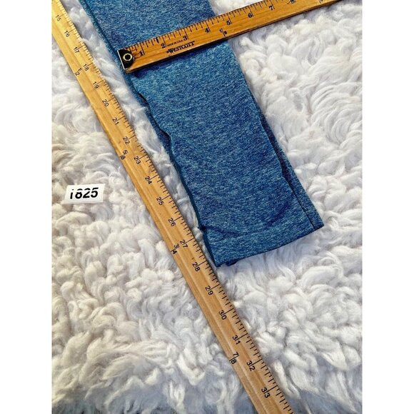 Gymshark Dry Blue Med Marl Leggings Yoga Logo Waistband Full Length Stretch - Picture 6 of 6